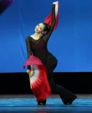 Лю Менгменг Тао Ли Кубок Шандун Джиаооооооу Янге объединил фанат шелк Шарф Красный Плаза Танце