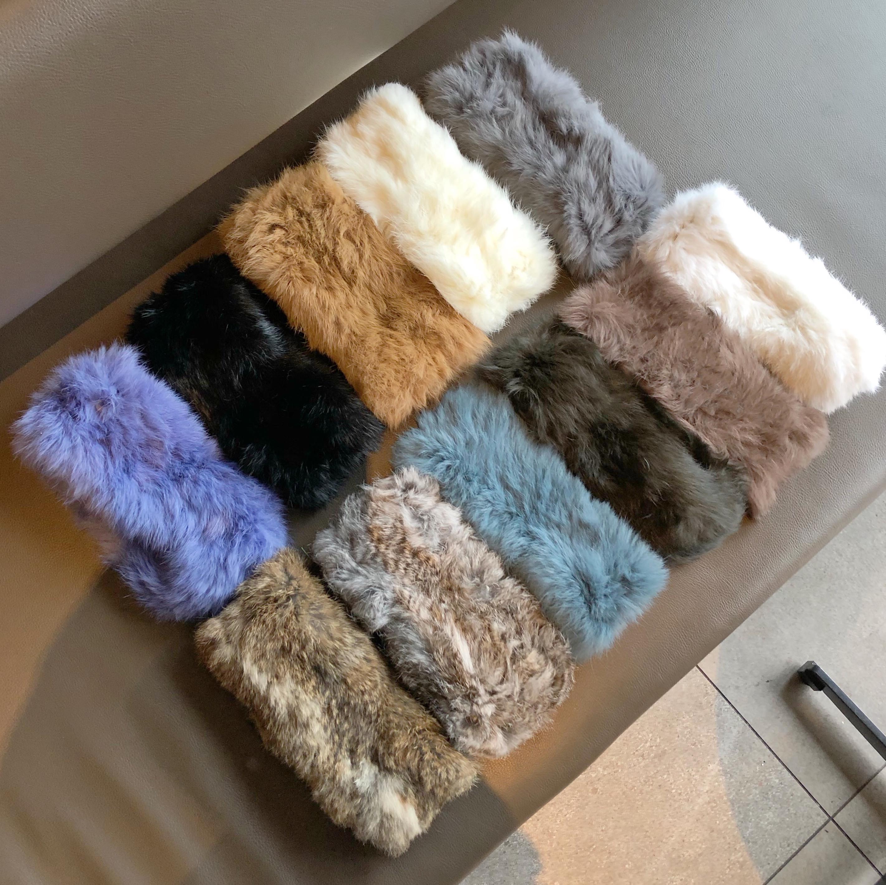 Simple Style Solid Color Rabbit Fur Hair Band display picture 3