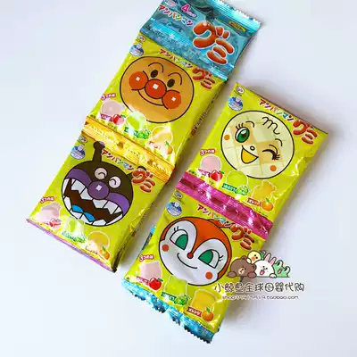 Japanese native Bread Anpanman shape Fruit juice fudge 3 kinds of fruit tooth protection and tooth fudge 4 packs over 2 years old
