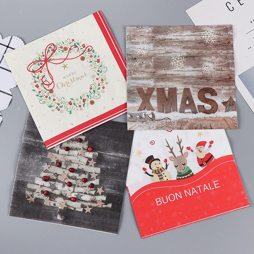 Цветные бумажные полотенца, салфетка для бумаги для рождественской вечеринки украшения для рождественской вечеринки приправы для заправки