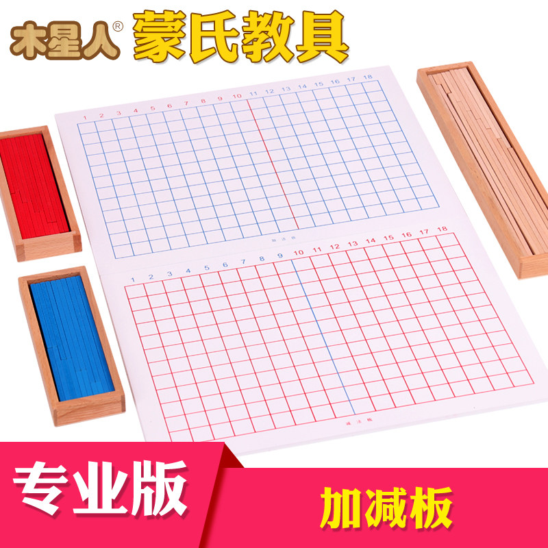 Montessori teaching aids plus subtraction plate Montessori teaching aids plus subtraction plate Monte teaching aids plus subtraction boards