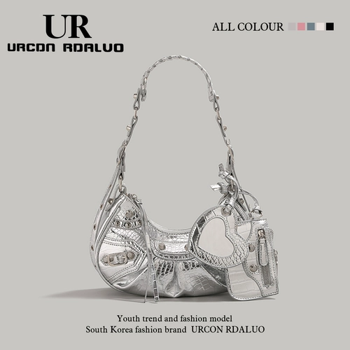 Сумка через плечо, сумка подмышку, сумка на одно плечо, изысканный стиль, крокодиловый принт