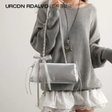 Сумка через плечо с бантиком, серебряная универсальная сумка на одно плечо, премиум класс