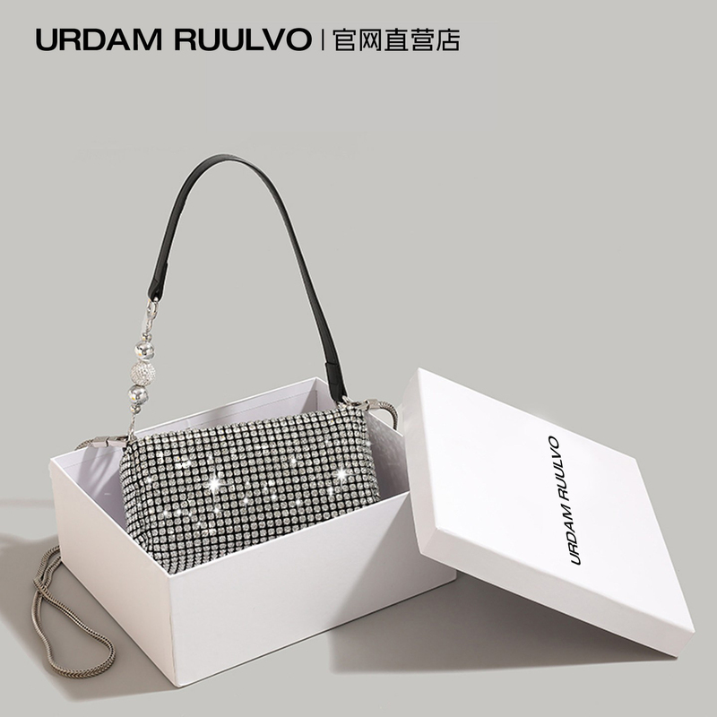 Ur Birthday Gift King Rhinestone Bag Women's 2026 New Full Rhinestone Handbag Underarm Bag Crossbody Shiny Small Bag