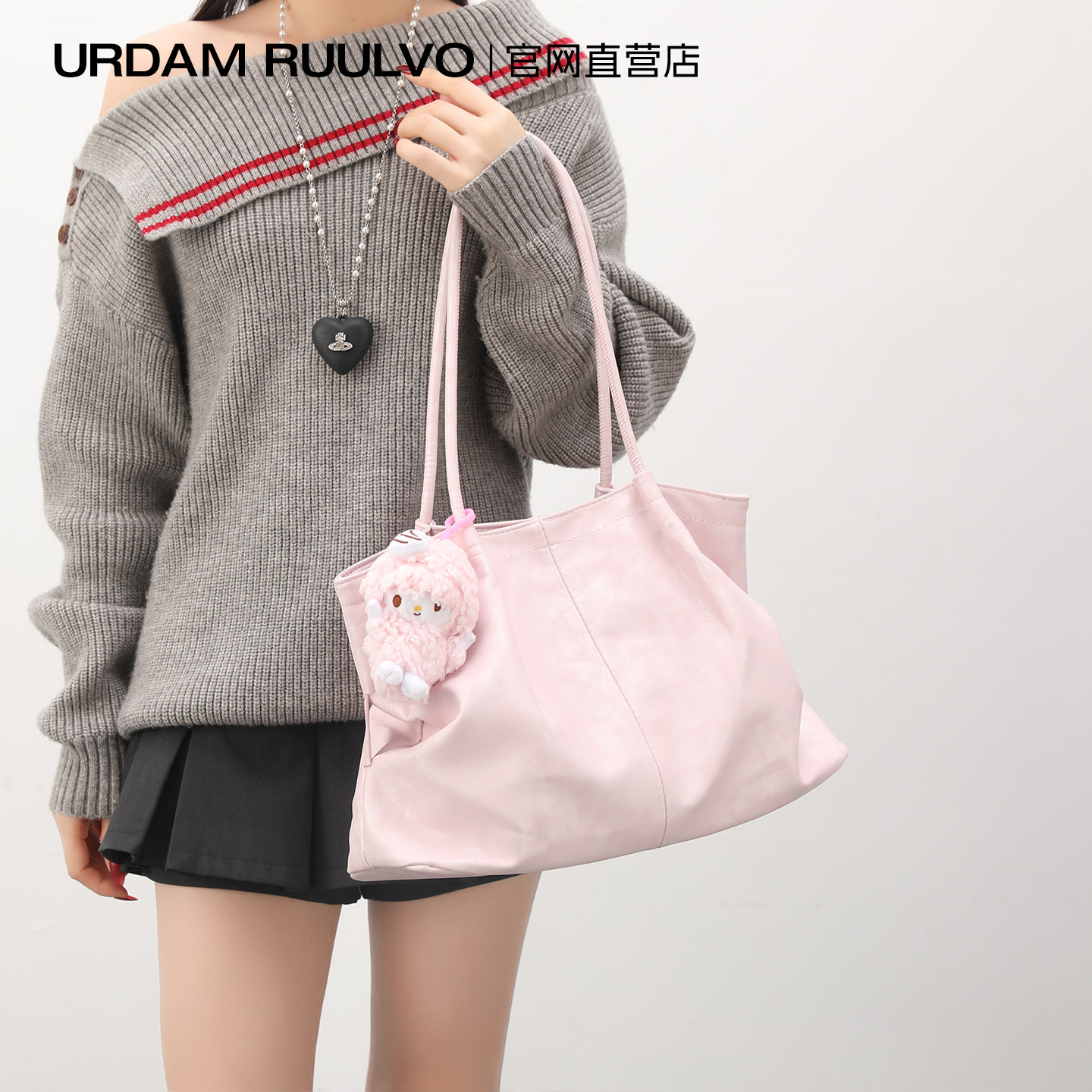 UR Minimalist Soft Leather Tote Bag for Women 2026 New Spring Large Capacity Work Casual Commuter Handbag Shoulder Bag - Thumbnail 3