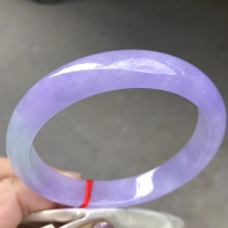 Ice seed Myanmar jade bracelet High-end Water Moisturizing Spring Color Positive Circle Womens Round Bar Violet Jade Jade Emerald Bracelet