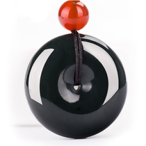 Hetian jade ink Jade safe buckle pendant necklace jade pendant mens and womens Jade Jade brand Jade guarantee safe Jade