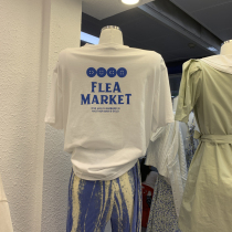 South Korea Dongdaemun Summer New Leisure Lean Loose Simplicity about 100 lap before and after printing short sleeve headsets T-woman