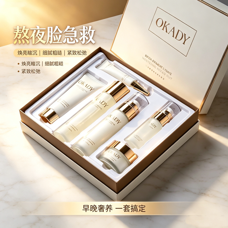 Official Selection # Anti-Wrinkle and Firming Skin Care Product Set, Hydrating, Anti-Aging, Repairing, Nourishing, Moisturizing Cosmetics