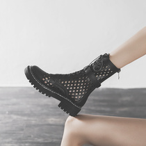 Summer Martin Boots Female Breathable Hollow Mesh Joker Thin English Boots