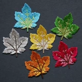 Самоклеющаяся наклейка, универсальный большой кленовый лист, с вышивкой, изысканный стиль