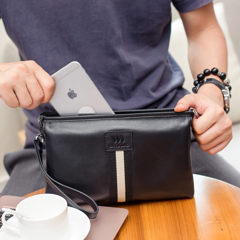 2021 new summer men's handbags leather large capacity men's handbags head layer leather soft leather handbags tide