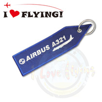 I love flying) European Airbus AIRBUS A321 AIR EMBROIDERY KEY BUCKLE UNIT OVERNIGHT BAG PENDANT