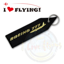 I Love Flight) US Boeing BOEING777 Air Embroidery Key Buckle Unit Overnight Bag Pendant