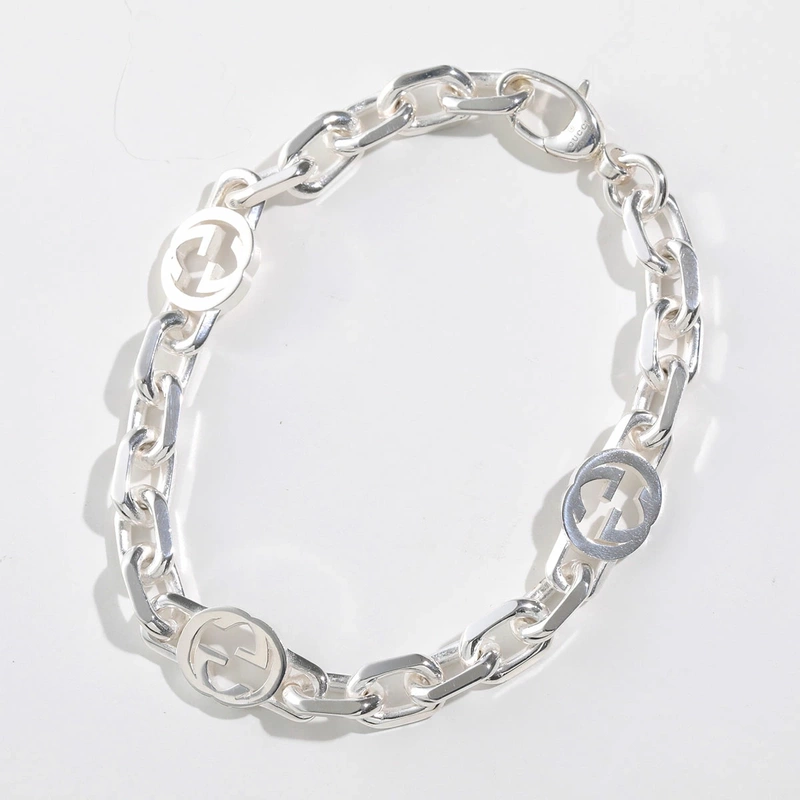 Gucci New Unisex Gift 925 Sterling Silver Vintage Distressed Bracelet 620798 Genuine Direct Shipping
