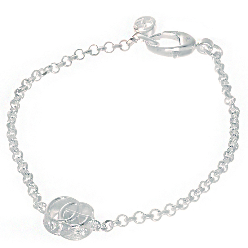 Direct Shipping New Model Gucci 925 Silver Men's and Women's Couple Gift Fashion Bracelet 770756 Genuine Direct Shipping New Model Gucci 925 Silver Men's and Women's Couple Gift Fashion Bracelet 770756 Genuine