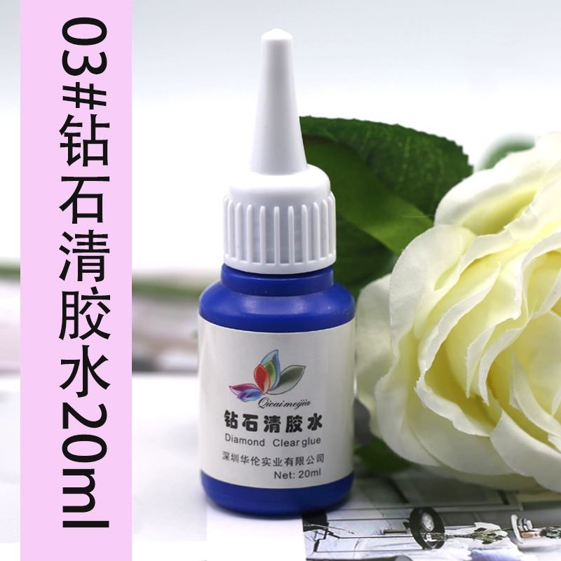 Keo dán kim cương Keo thủy phân Keo khô Chất làm khô nhanh Hợp kim Trang sức Keo dính 20ML Dụng cụ làm móng - Công cụ Nail