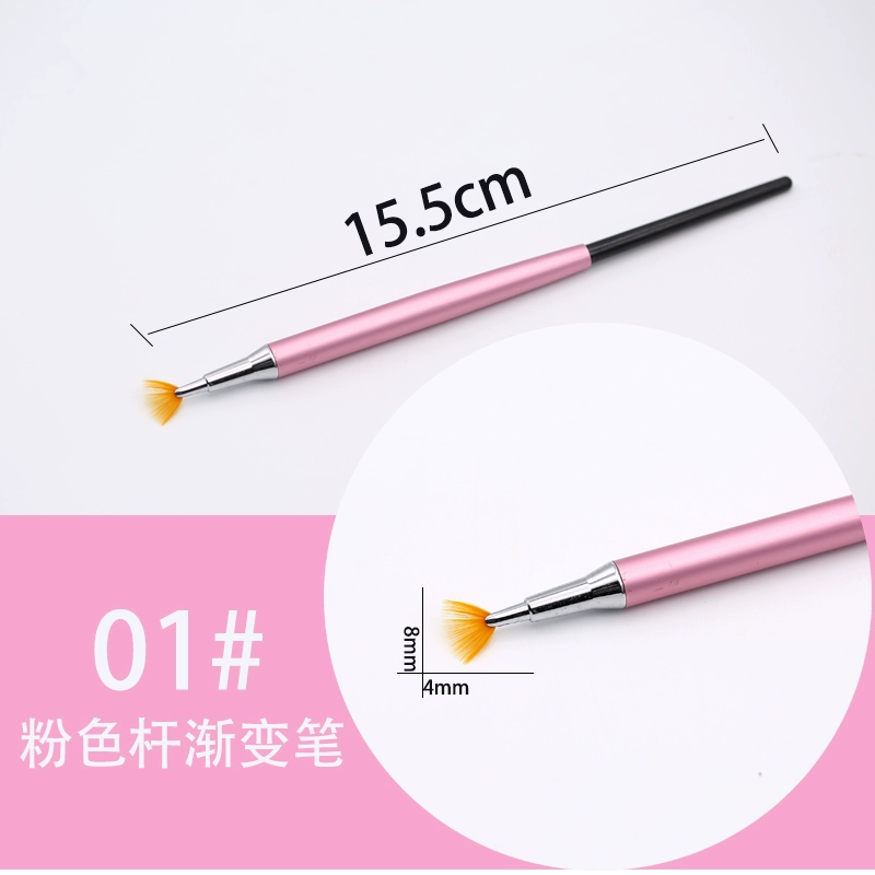 Yingjiu công cụ làm móng long lanh vẽ gradient nét hoa kéo bút hình quạt bút hình cây bút lông chồn nở hoa bút - Công cụ Nail