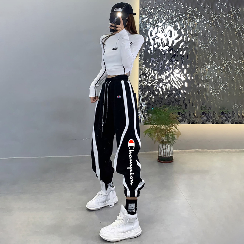 Japanese Style Champion Casual Sports Pants, Scimitar Pants for Women, 2026 New Spring Loose Jogger Wide-Leg Black Pants Japanese Style Champion Casual Sports Pants, Scimitar Pants for Women, 2026 New Spring Loose Jogger Wide-Leg Black Pants