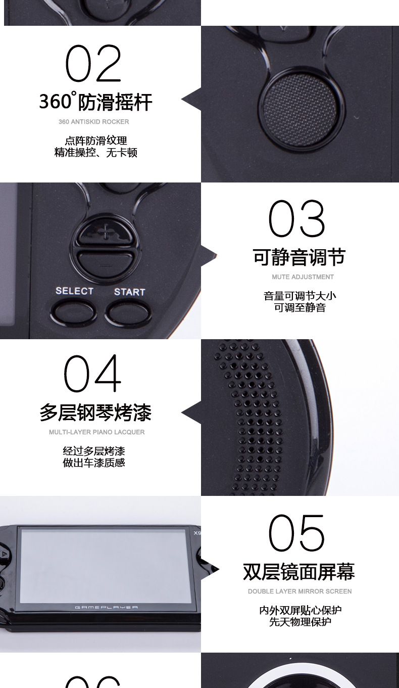 Trẻ em mát mẻ X9 PSP hoài cổ GBA NES cầm tay game console quà tặng cầm tay được xây dựng trong trò chơi hỗ trợ tải về cổ điển máy chơi điện tử cầm tay
