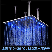 24-inch led shower 304 stainless steel five-star hotel gonorrhoea shower nozzle 60x60cm square luminous top spray concealed