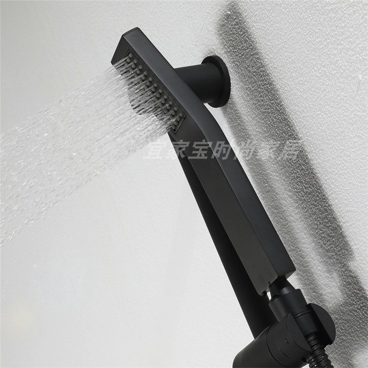 YJB full copper handheld high-end matte black hand-held powder toilet toilet bathroom dark shower accessories