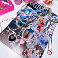 bunnybunnygun Collection Harajuku retro shiny sweet love pearl necklace