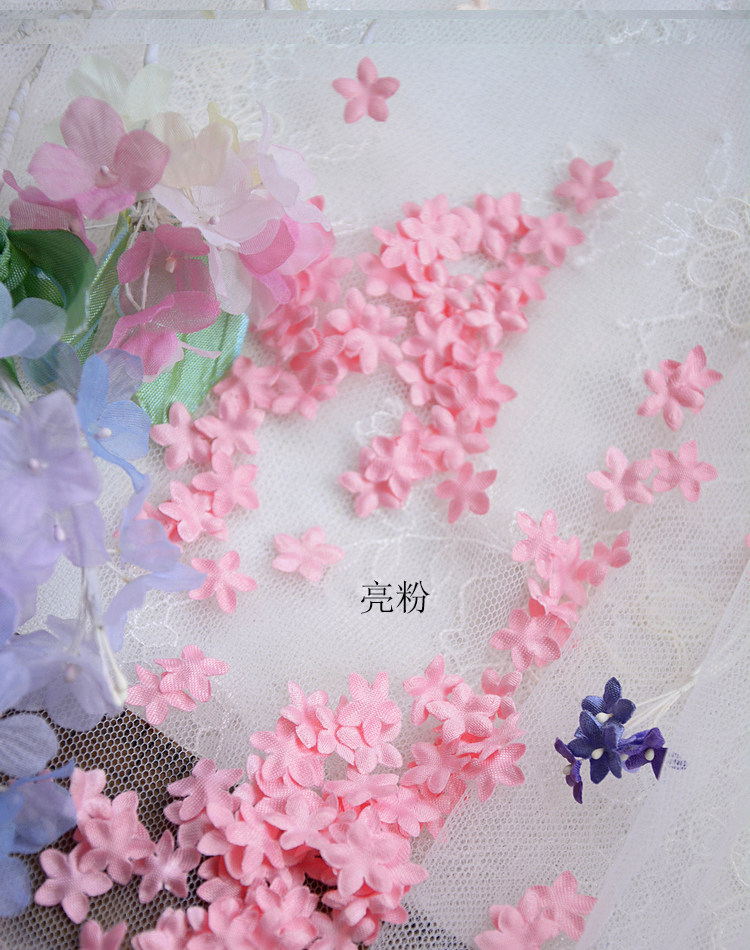 DIY Handgemachte 3D-Blumen Hochzeitskleid-Materialien, Pyrographisches Jeansgarn, Kopfbedeckungsmaterialien, 45 Farben, 100-200 Stück, RS1968 – Detail 21