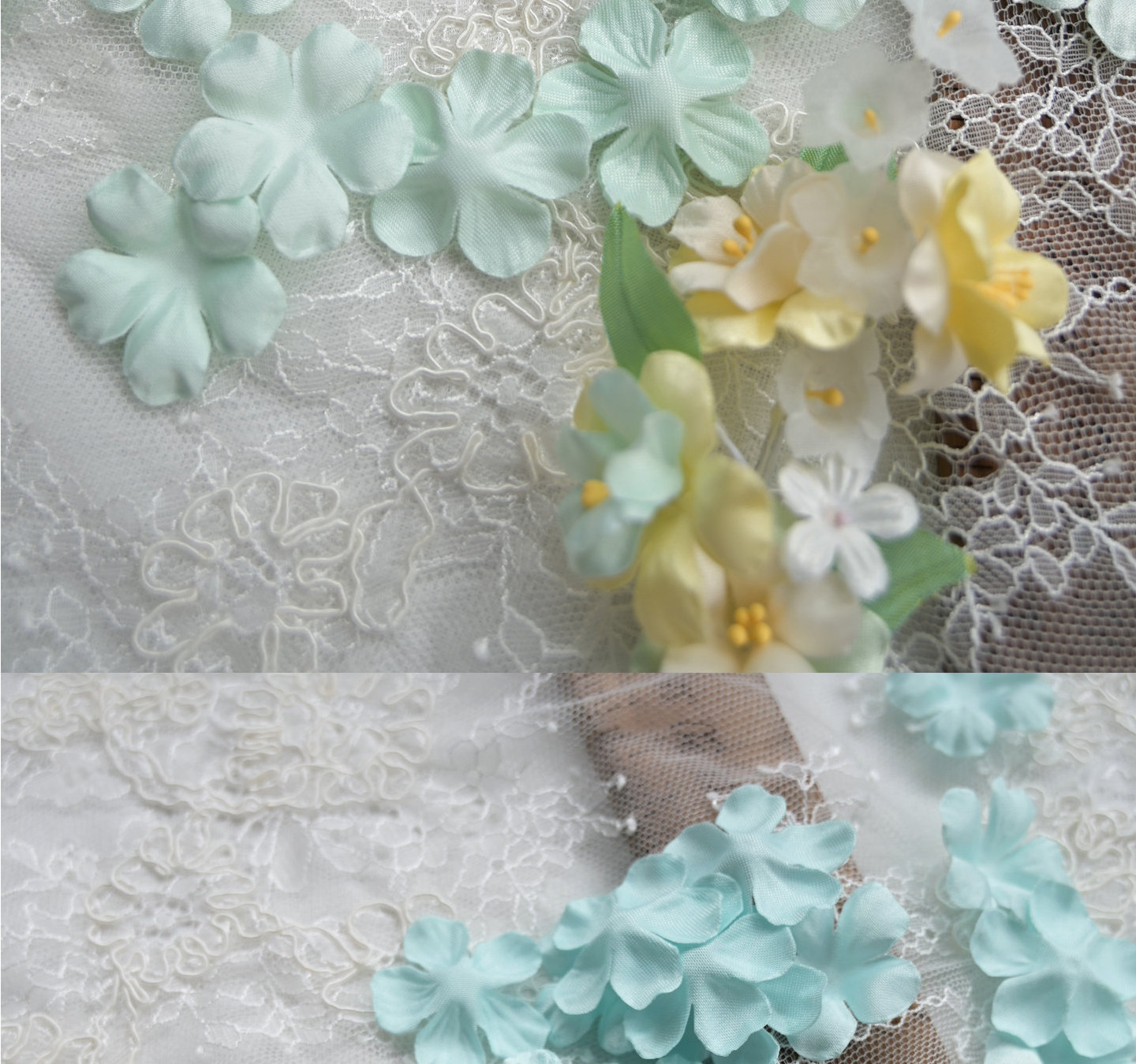 100 Stück Mehrfarbige DIY Handgemachte 3D-Organza-Blumen für Hochzeitskleider, Schleier, Mini-Blumen, Babykleidung, Bastelmaterialien 3CM RS4035 – Detail 32
