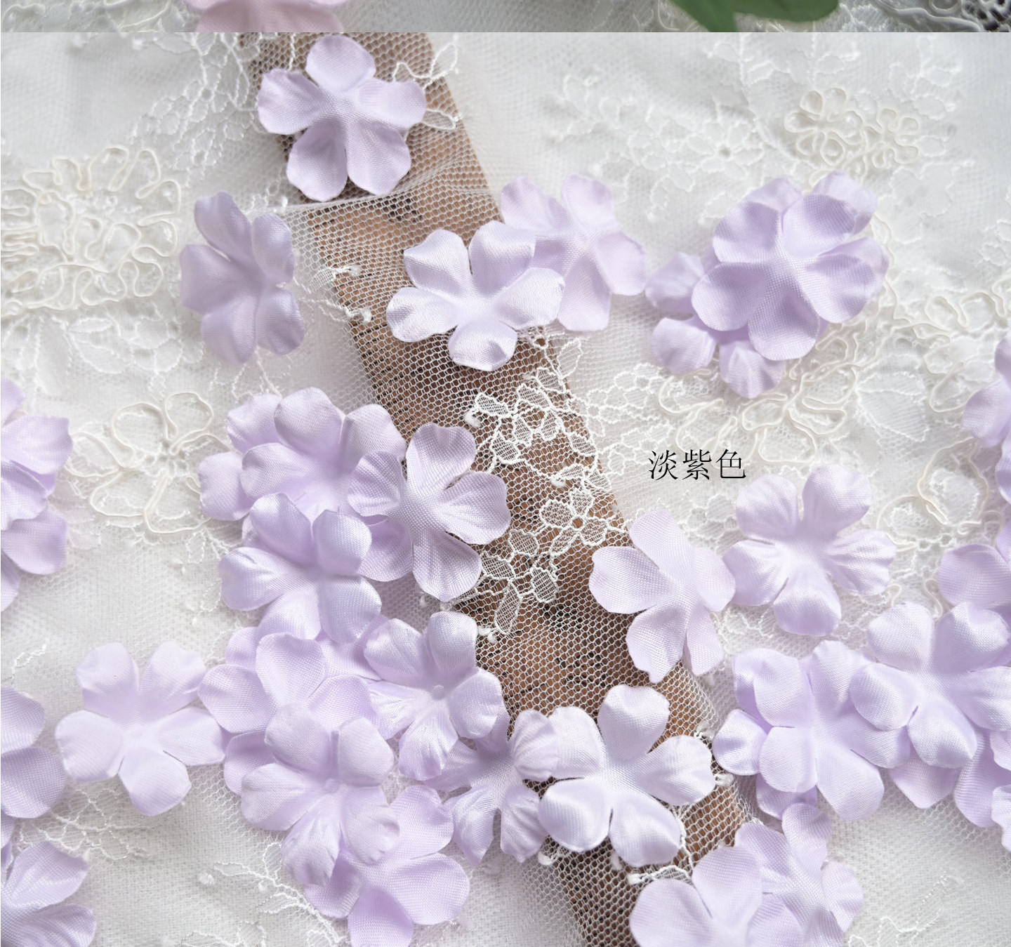 100 Stück Mehrfarbige DIY Handgemachte 3D-Organza-Blumen für Hochzeitskleider, Schleier, Mini-Blumen, Babykleidung, Bastelmaterialien 3CM RS4035 – Detail 23