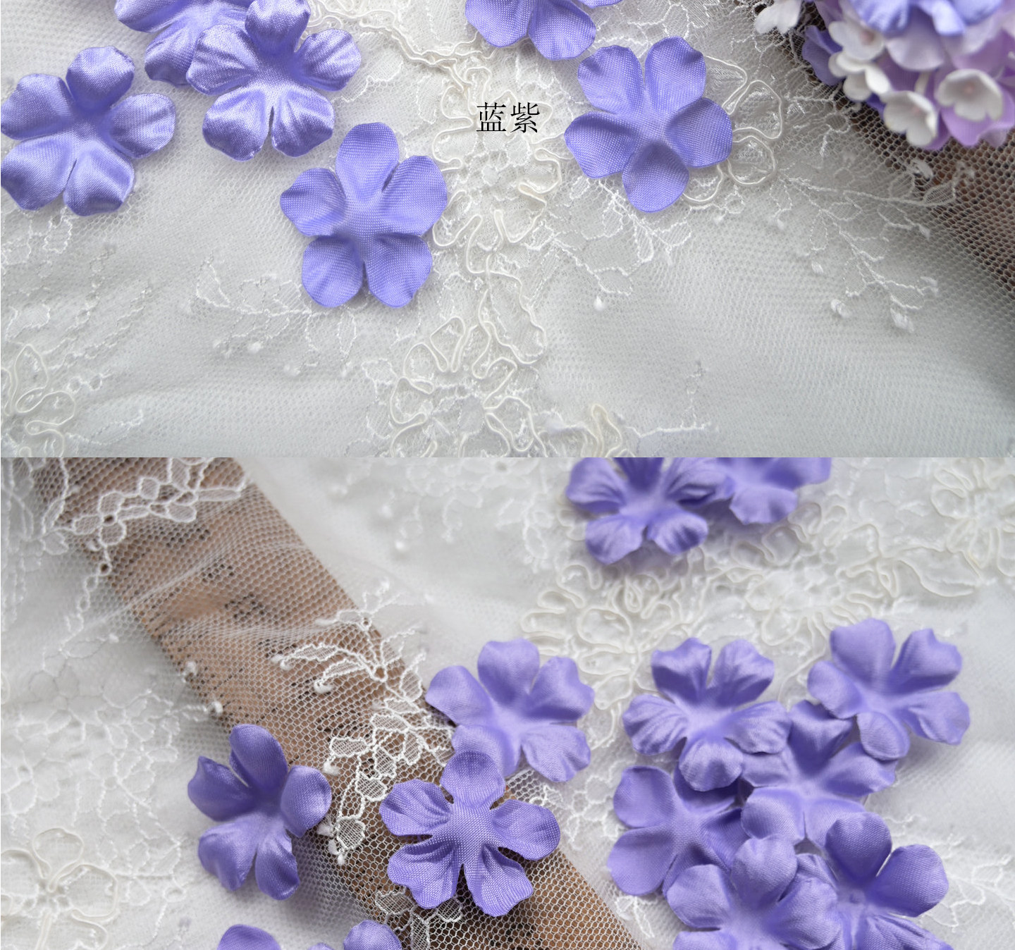 100 Stück Mehrfarbige DIY Handgemachte 3D-Organza-Blumen für Hochzeitskleider, Schleier, Mini-Blumen, Babykleidung, Bastelmaterialien 3CM RS4035 – Detail 28
