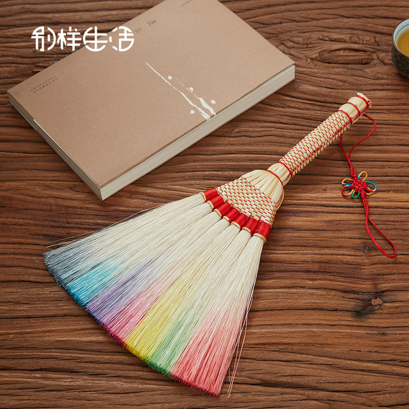 Asymptotic linen handmade linen brown clean little broom small broom with pendant baby with small broom hand choreographer