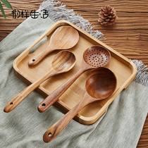 Fry shovel rice spoon soup spoon colander kitchen utensils non-stick pan stir-frying shovel Thai pomelo wooden pot shovel chicken wing wooden rice shovel