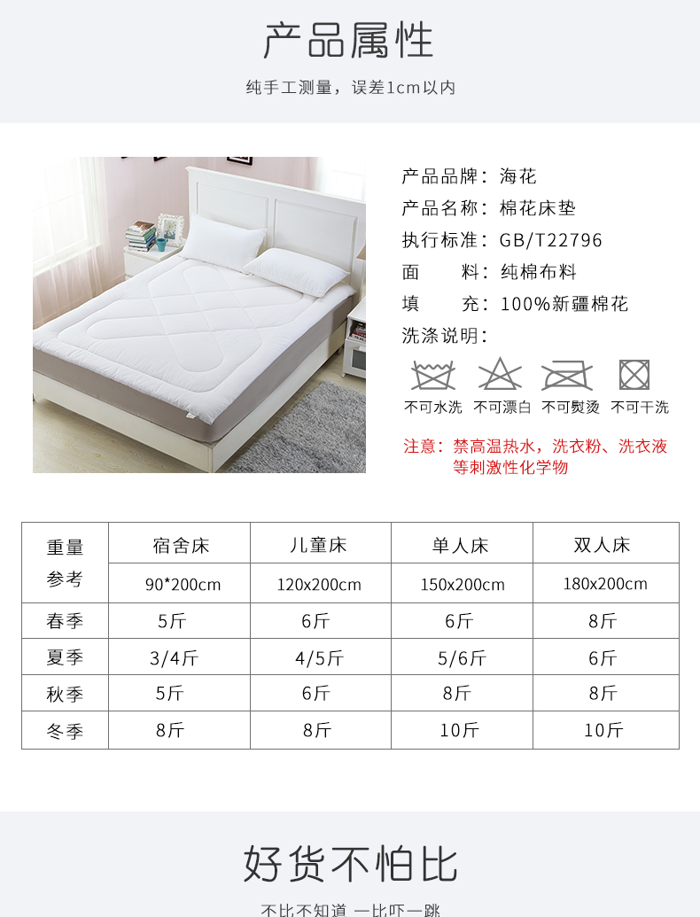 Giường bông giường ngủ cho sinh viên thảm là đệm 1,5m Giường 1,8m đôi bông đơn nệm dày nệm - Nệm đệm ngủ
