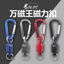 Small Crazy Lujah Magnetic Button Strong Magnetic Mountaineering Buckle Silver Knife Portable Buckle Outdoor Fishing Mountaineering Wireless