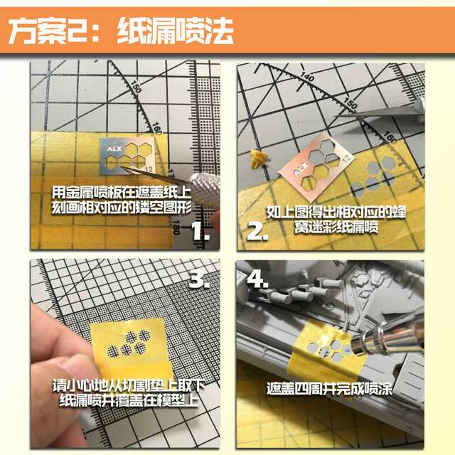 Steel Sky Allechan AJ0035'Magic Angle Triangle Digital Camouflage Gundam Tank Spray Plate