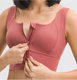 Fairy texture Nude brushed front zipper high-impact sports bra fitness bra removable breast pads