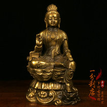 Antique collection bronze Avalokitesvara Bodhisattva statue free Guanyin statue enshrine ornaments