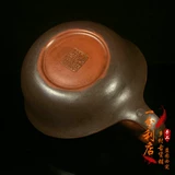 Исин, ​​оригинальный минеральный фиолетовый глиняный чайник, утечка, ручная работа, Wei Xiliang, двухцветная колонка Maning, плоский чайник, чайный сервиз, серия чайников