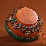 Инкрустация камня ручной работы из воскового агата, декор, с драгоценным камнем