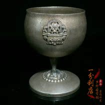 Antique miscellaneous collection old silver reflux retro wine glass silver wine utensils grape silver clink glass old objects silver ornaments