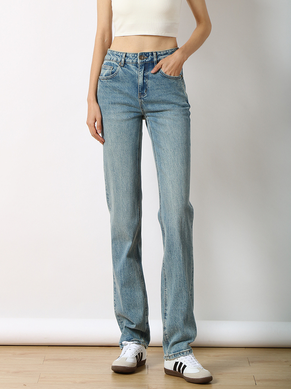 Slightly Stretchy, Slimming, Leg-Lengthening, Narrow Straight-Leg, Niche Textured Designer Jeans for Women, Slim-Fit Pants Slightly Stretchy, Slimming, Leg-Lengthening, Narrow Straight-Leg, Niche Textured Designer Jeans for Women, Slim-Fit Pants