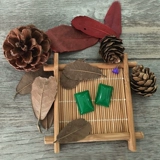 Прямоугольная инкрустация камня из нефрита, аксессуар, кольцо, зеленый драгоценный камень для кольца, с драгоценным камнем, DIY