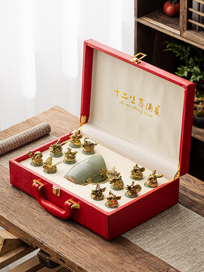 中国特色礼物送老外客户乔迁十二生肖茶酒具套装爸爸生日新年礼品