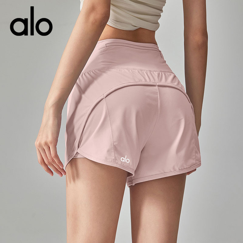 Aio Quick-Dry Yoga Shorts Summer Anti-Exposure High-Waisted Pilates Slimming Running Sports Shorts Thin