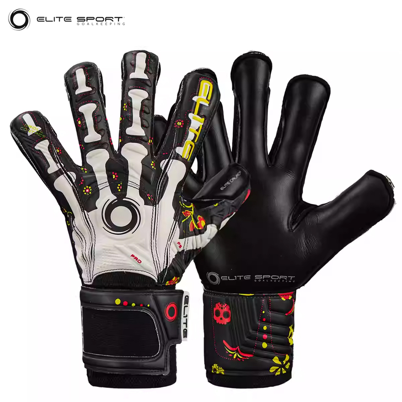 Halo Goalkeeper Gloves with Removable Finger Guards, Large Size, Football Training and Competition, Children and Adults, Non-Slip Latex