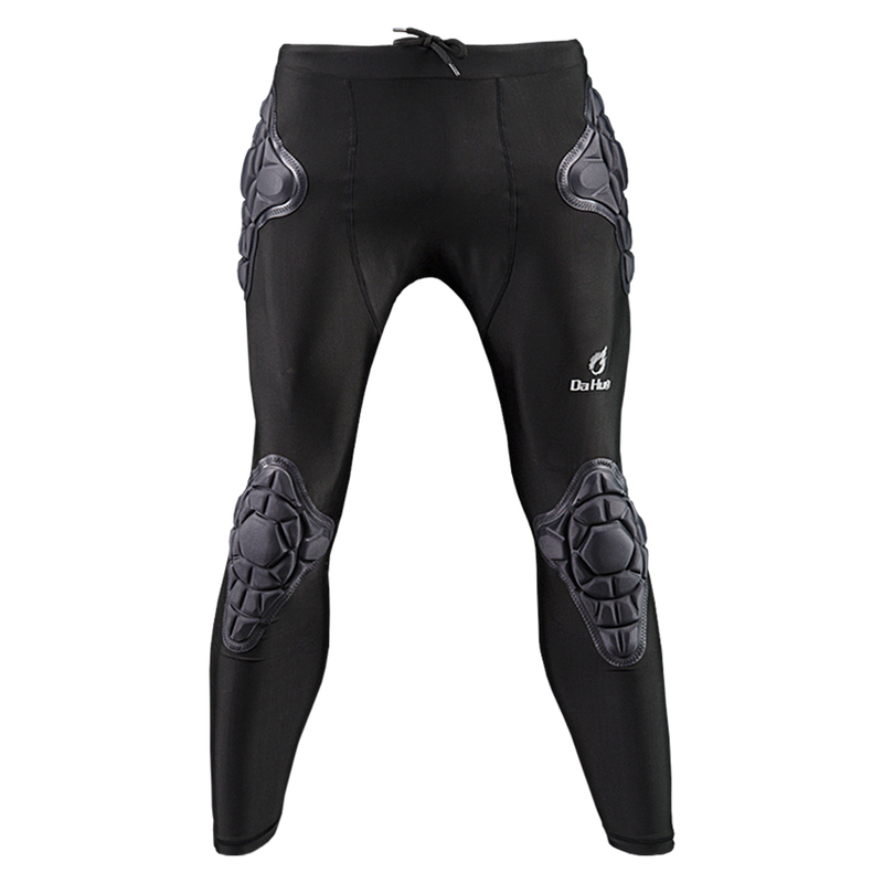 Da Huo Popular Football Goalkeeper Protective Pants, Tight-Fitting Crotch and Knee Protection with Drawstring, 9-Point Length Pants