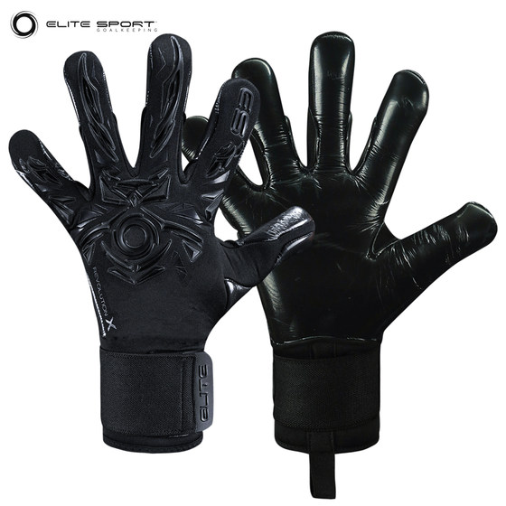 Halo goalkeeper top with pure black one-touch goalkeeper gloves