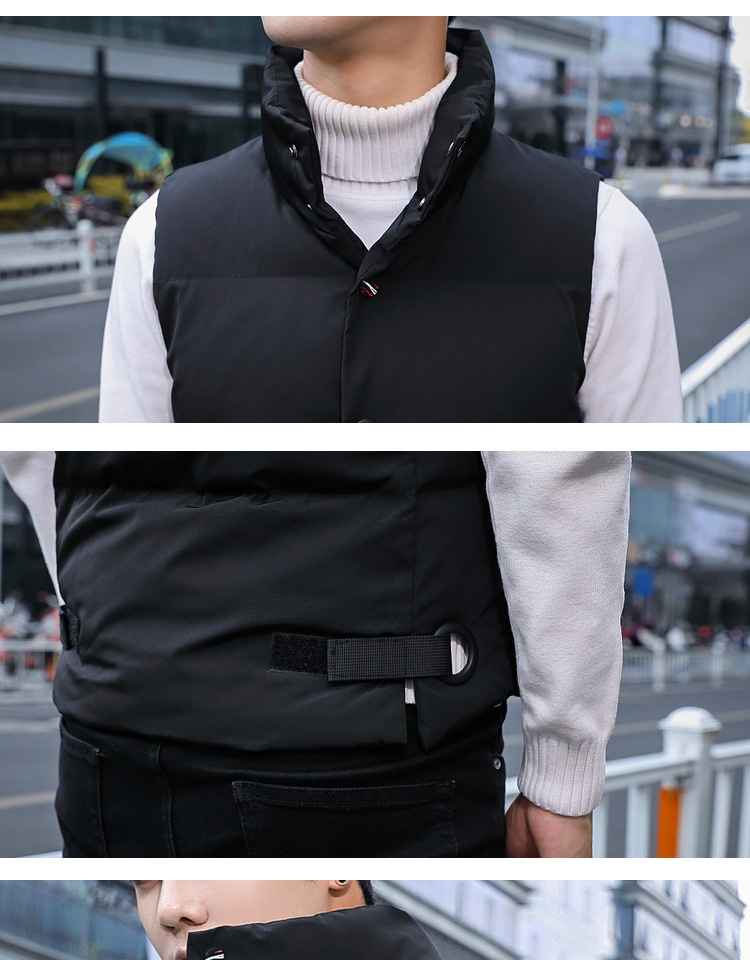 Áo vest nam cotton nam áo khoác nam mùa thu đông mới chính đẩy quần áo cotton cotton vest dày chống nhăn vải áo 3 lỗ nam
