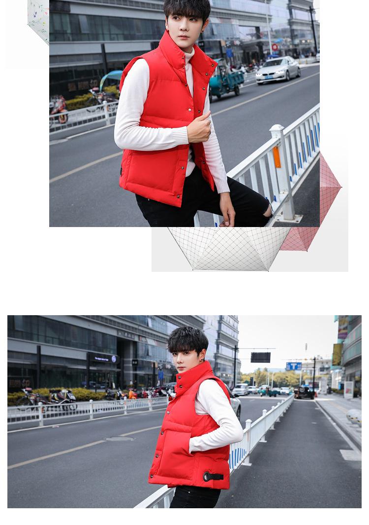 Áo vest nam cotton nam áo khoác nam mùa thu đông mới chính đẩy quần áo cotton cotton vest dày chống nhăn vải áo 3 lỗ nam